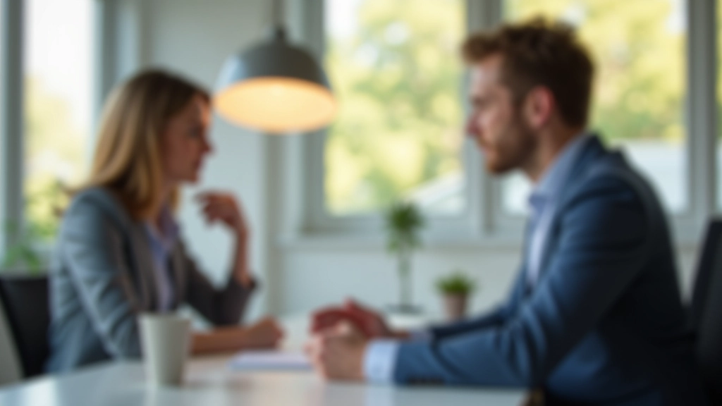 Manager und Mitarbeiter in konstruktivem Gespräch über Aufgabenzuständigkeiten